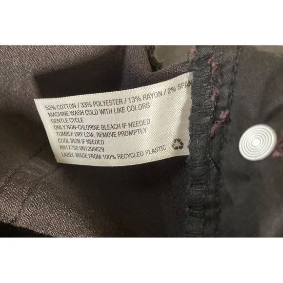 Knox Rose Pants Womens 12 Purple Skinny Stretch Mid Rise Casual Jeans Pockets - Picture 7 of 8